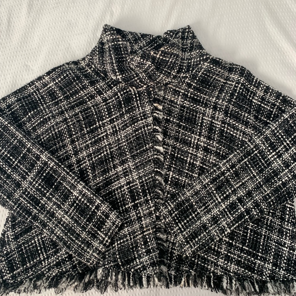 zara black & white turtleneck